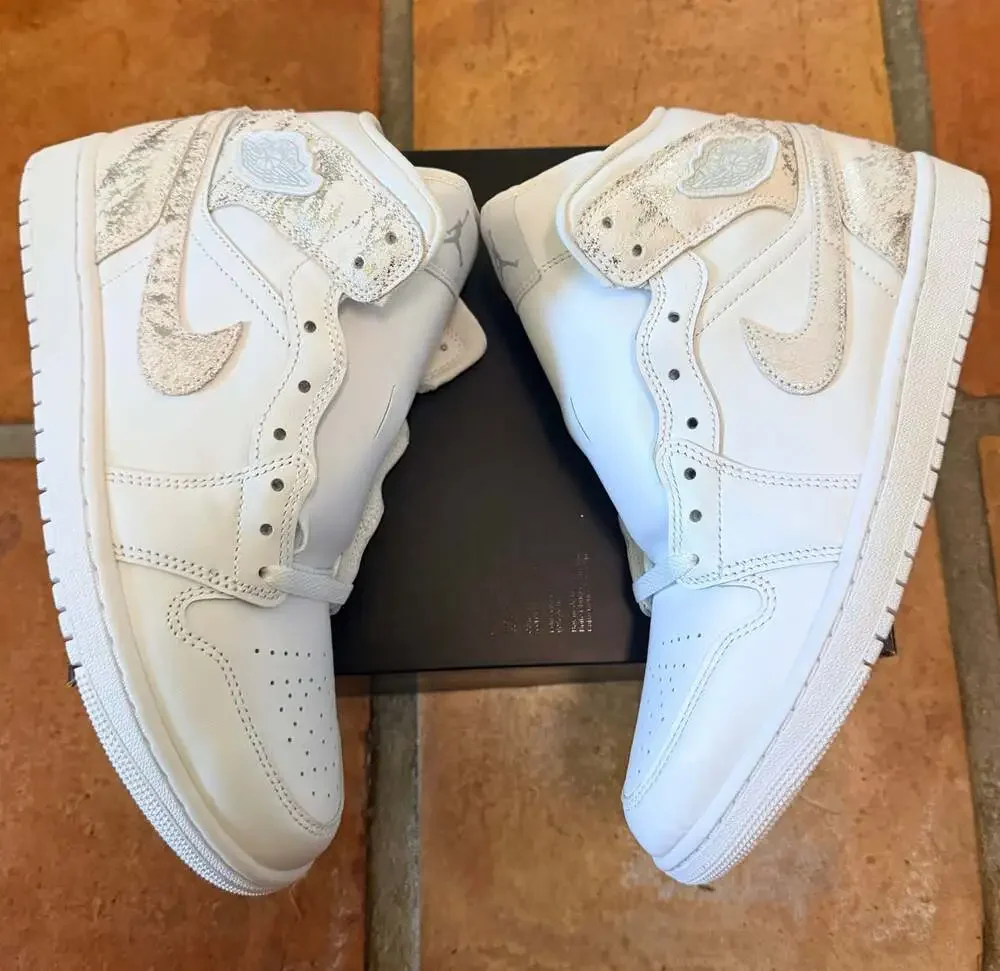 Jordan 1 Mid SE 'White Field Silver' - Men's Shoes
